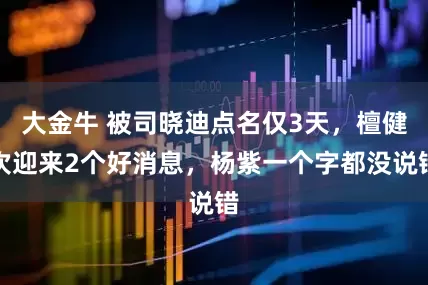 大金牛 被司晓迪点名仅3天，檀健次迎来2个好消息，杨紫一个字都没说错